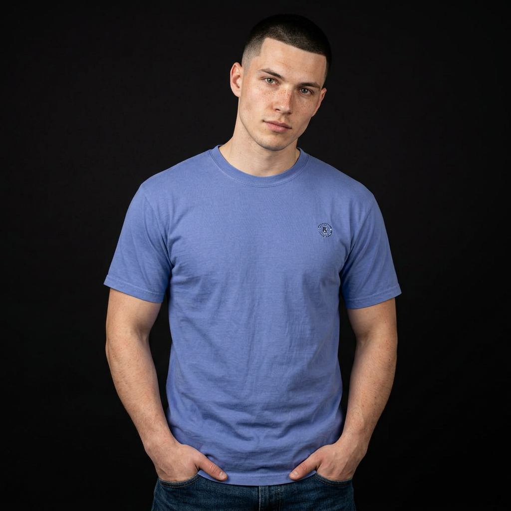 Garment-Dyed Minimalist T‑Shirt