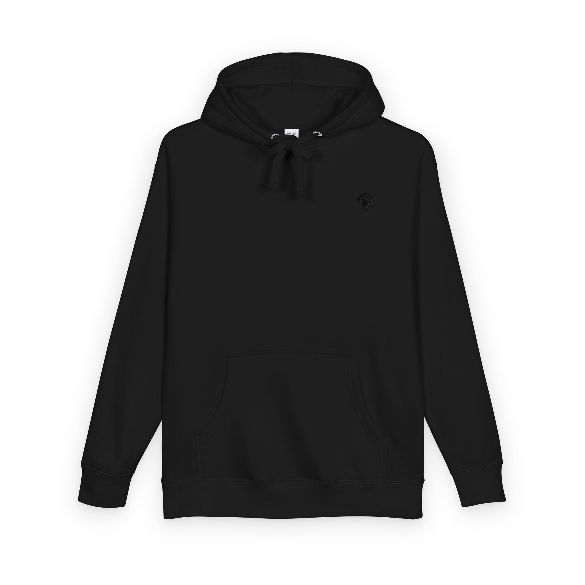 Minimalist Emblem Fleece Hoodie