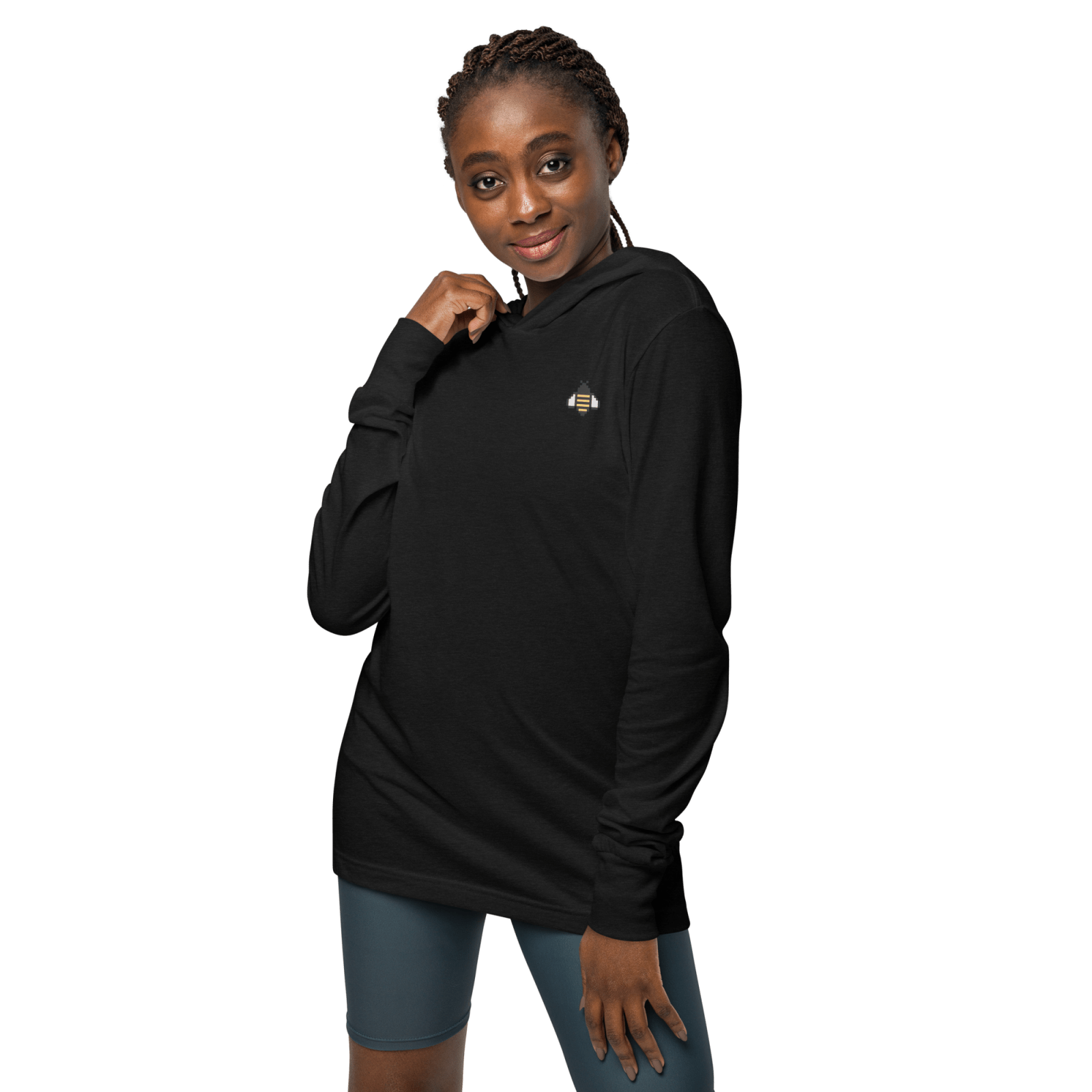 Bee Hooded Long Sleeve Tee - BlooomiT