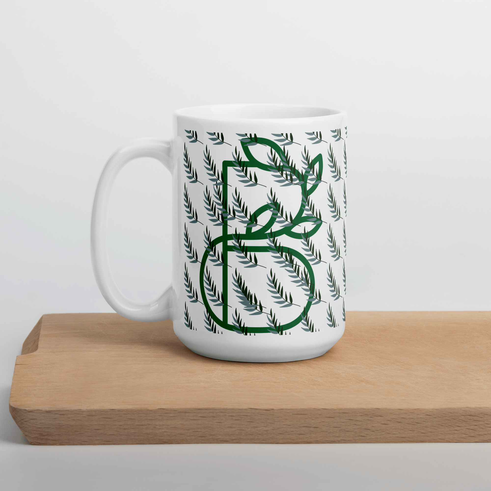 B.Glossy White Mug - BlooomiT