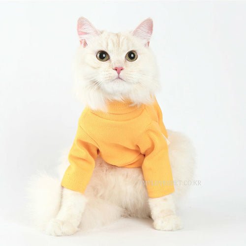 Cat Turtleneck Yellow - BlooomiT