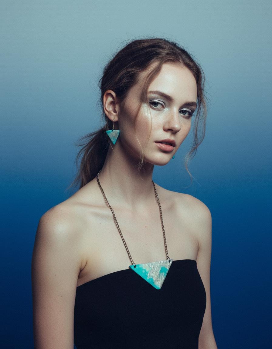 Frosted Triangle Jewel Set - BlooomiT