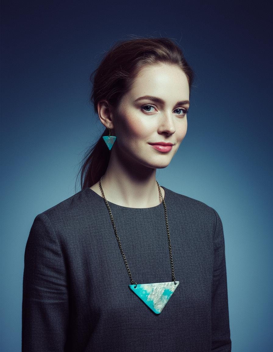 Frosted Triangle Jewel Set - BlooomiT