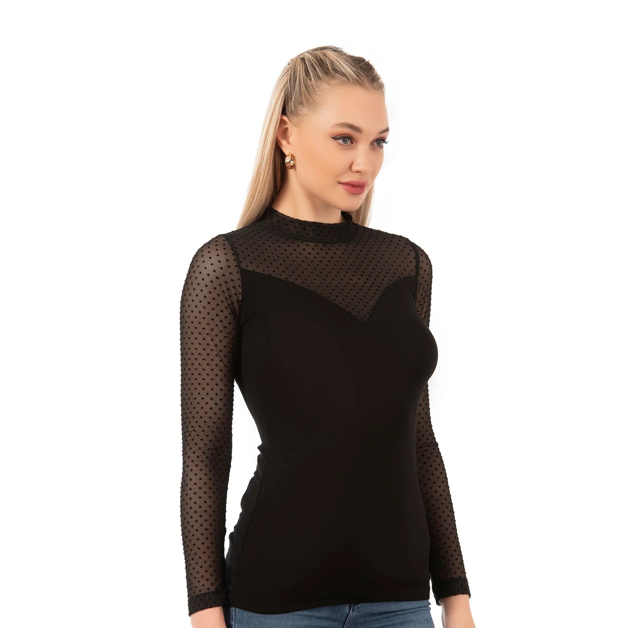 Long Sleeve Mesh Top - BlooomiT
